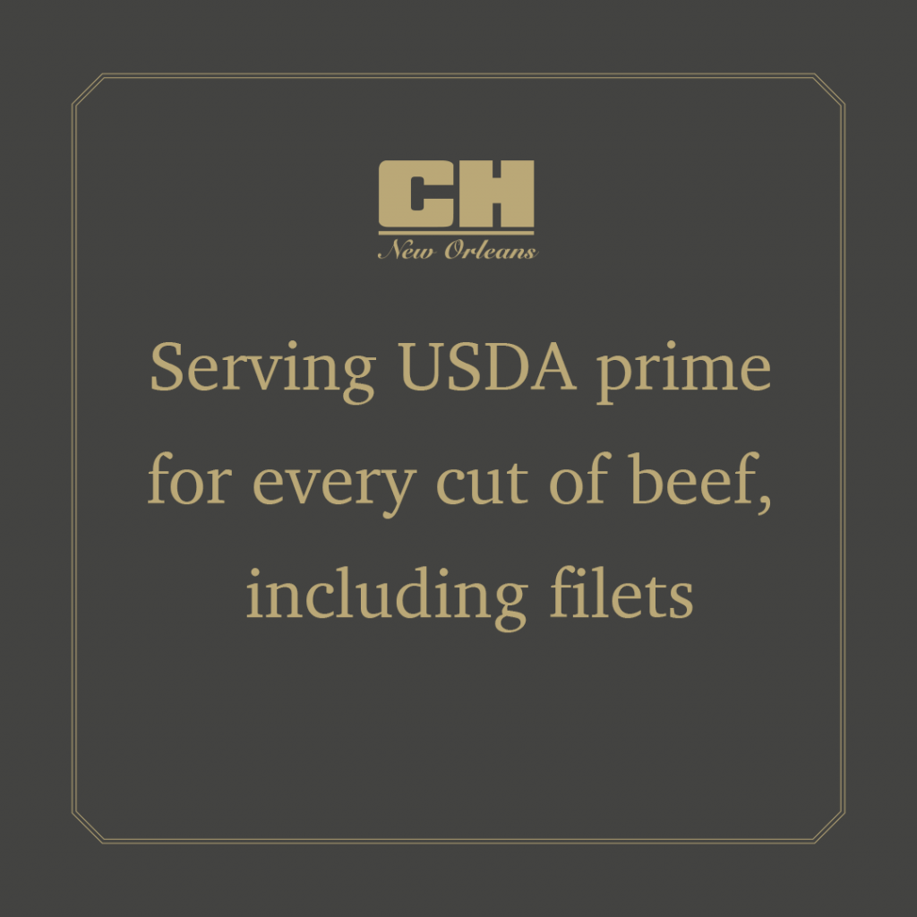 Serving USDA prime for every cut of beef, including filets